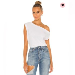 Norma Kamali x REVOLVE Drop Shoulder Top white Large